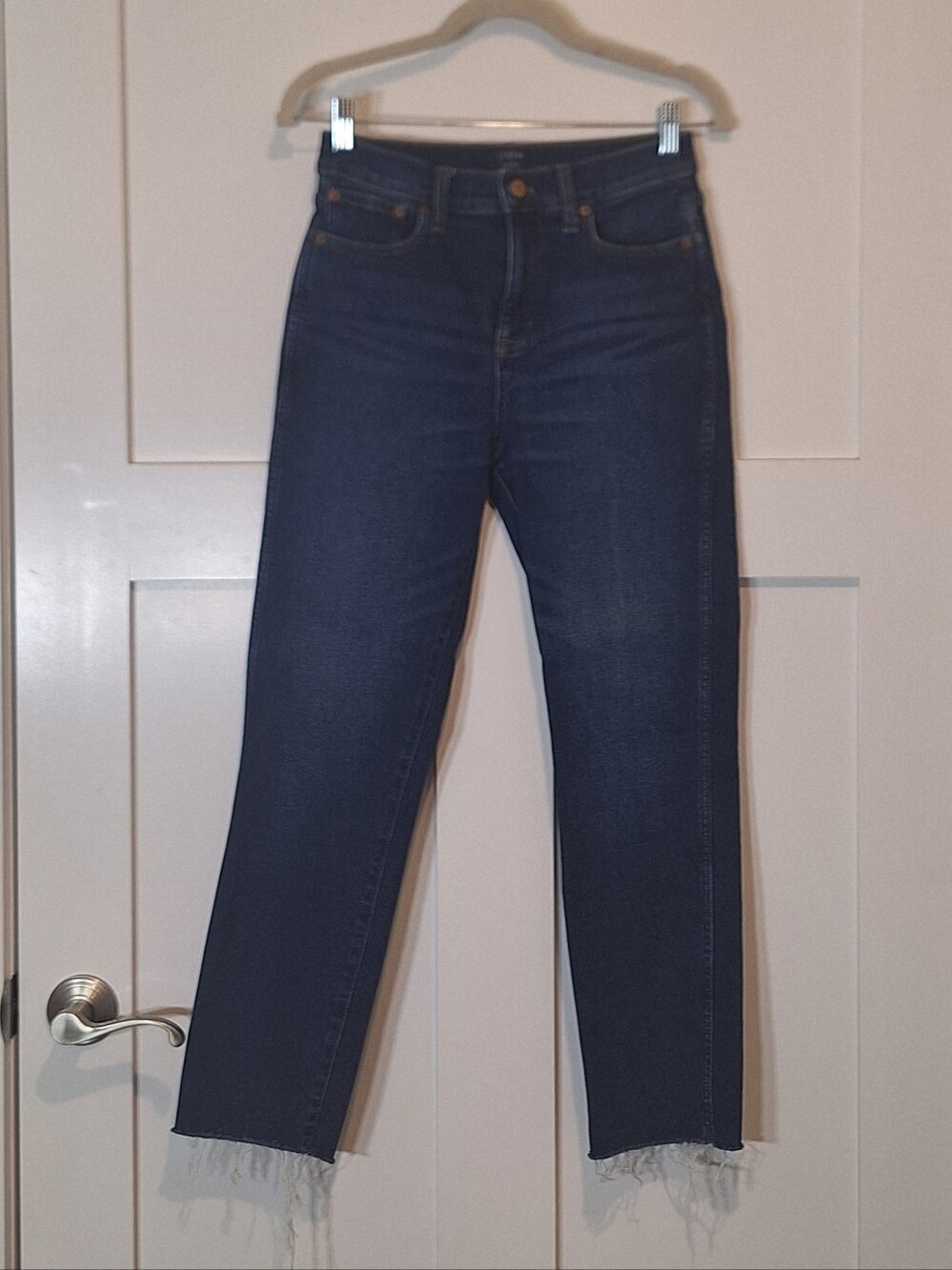 J. Crew Fact Classic Vintage Straight Jeans Darkwash Stretch Hi Rise Size 26